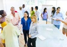 Group of Diverse Colleagues greeting